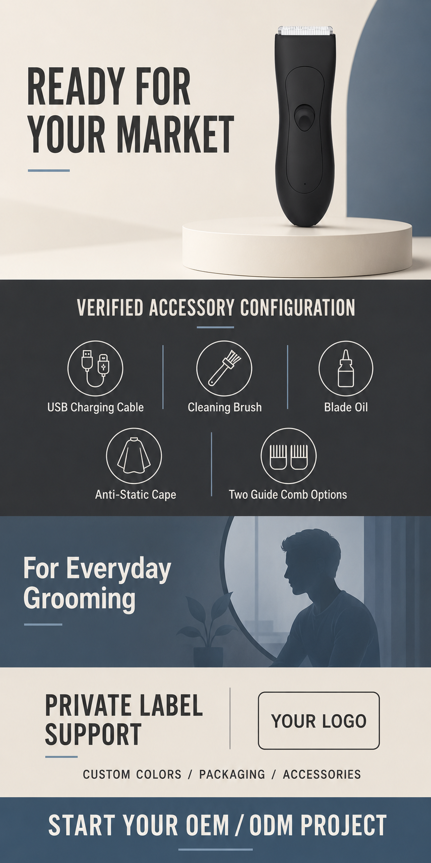 AIMEI HK500A body trimmer OEM product detail image D.